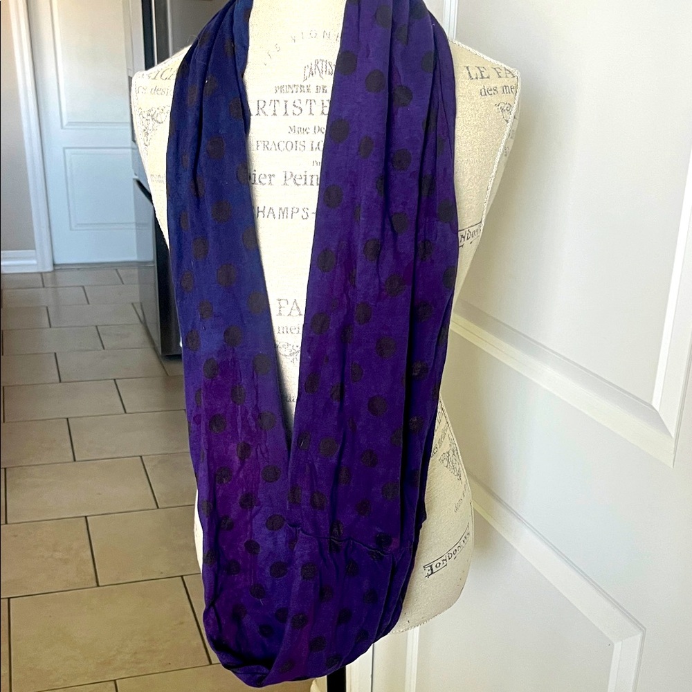 NWT Art of Cloth Dot Mobius purple amethyst Infiniti scarf